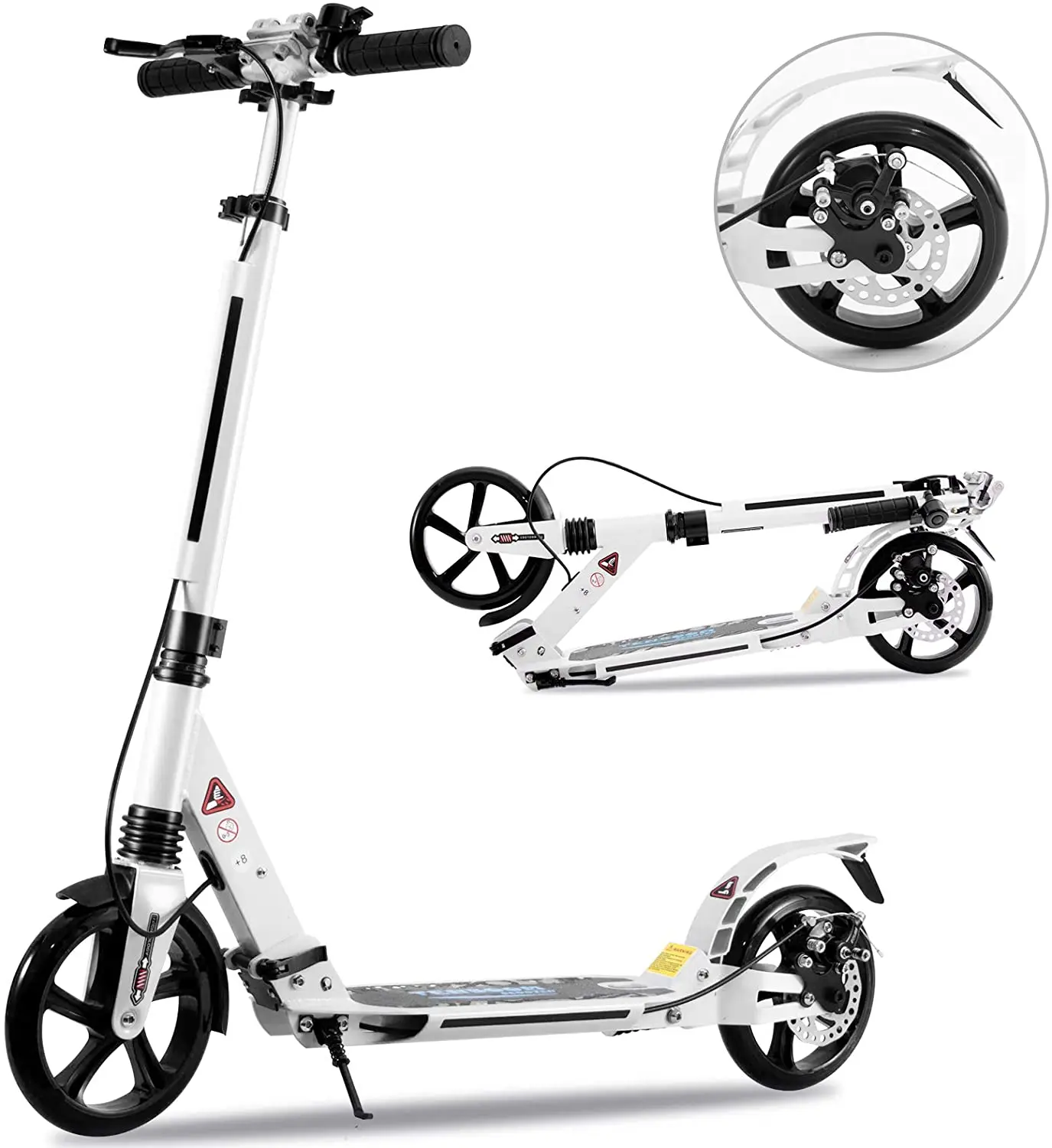 

STLF Customize Folding Kick Foot Scooter for Adult Dual Suspension Hand Brake Rear and Disc Brake