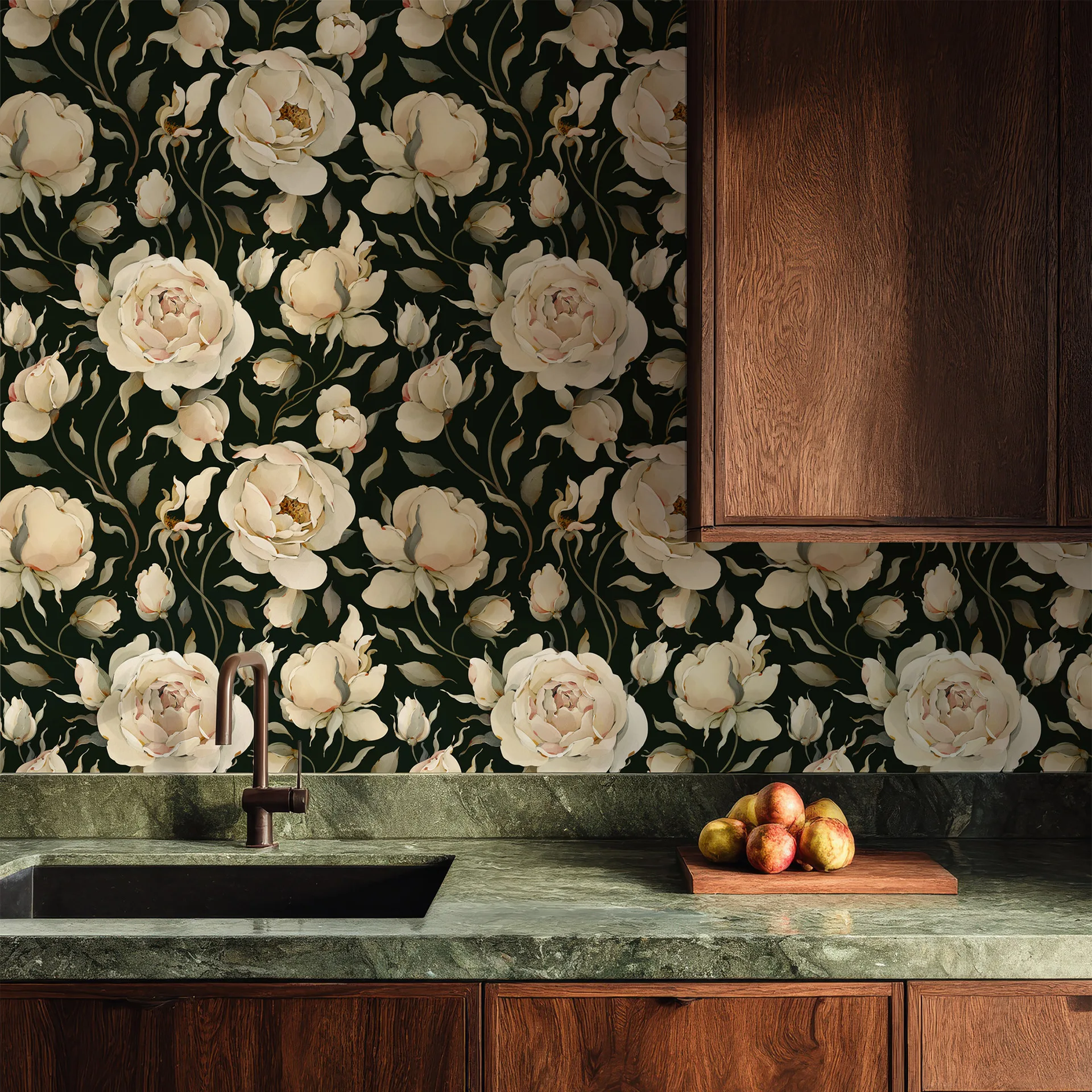 Floral Contact Paper Peel and Stick Wallpaper Vintage Rose Vinyl Self Adhesive Waterproof Boho Wall Paper for Drawer Home Decor
