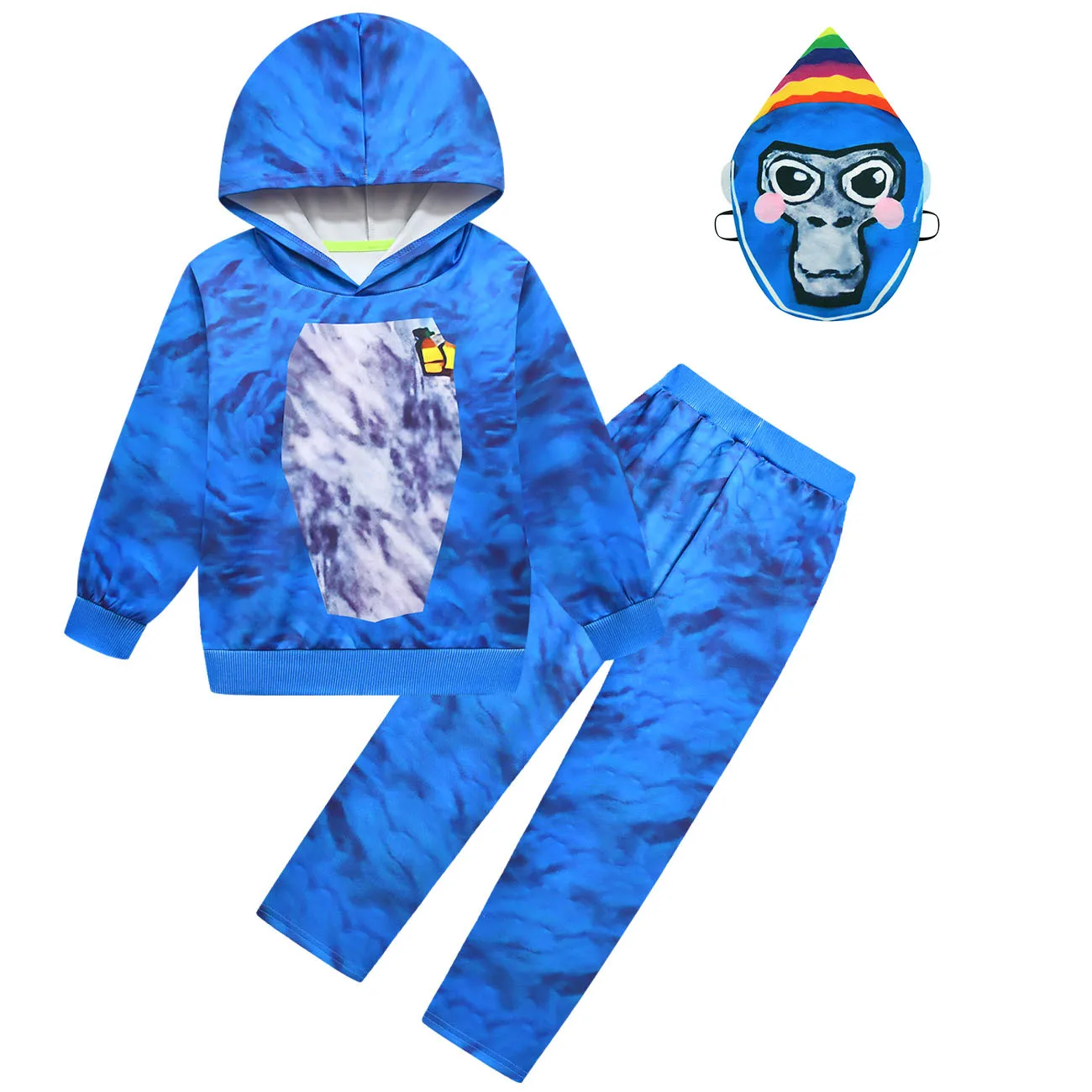 Kawaii Gorilla Tag Hoodie Kids Clothes Girls Clothing Fashion Baby Boys Clothes Autumn Warm Sweatshirt Children Tops