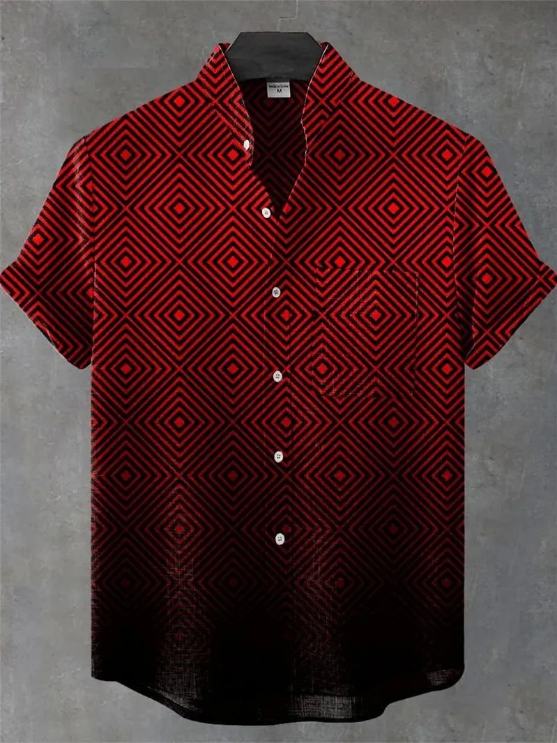 

Casual Digital Printed Single Breasted Men's irt Faion Urban Polyester Fiber Long Sve Non-iron Treaent All Seasons