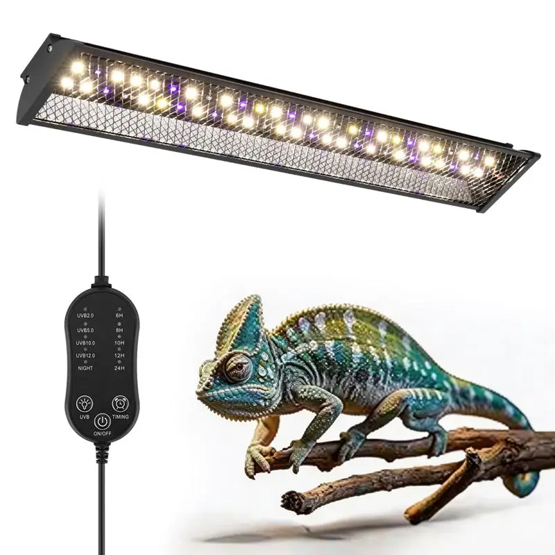 Reptiles Bracket Light Maned Lion Lizard Breeding Box UV Lamp Calcium Supplement Back Sun Light