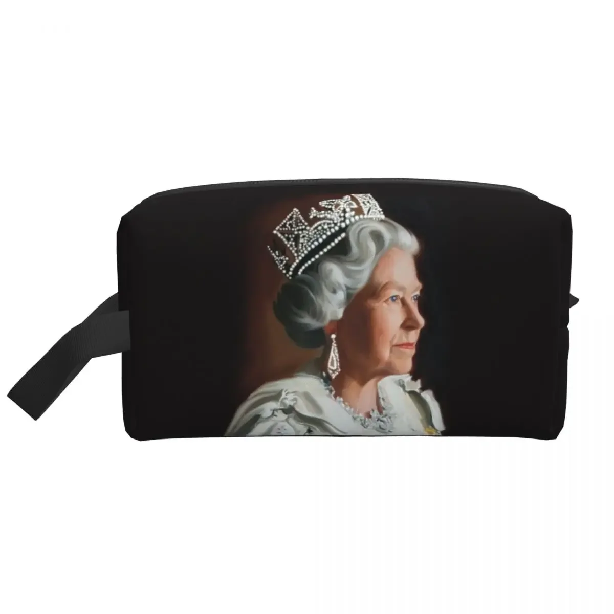 United Kingdom Queen Elizabeth II Toiletry Bag Women England Royal Cosmetic Makeup Organizer Lady Beauty Storage Dopp Kit Box