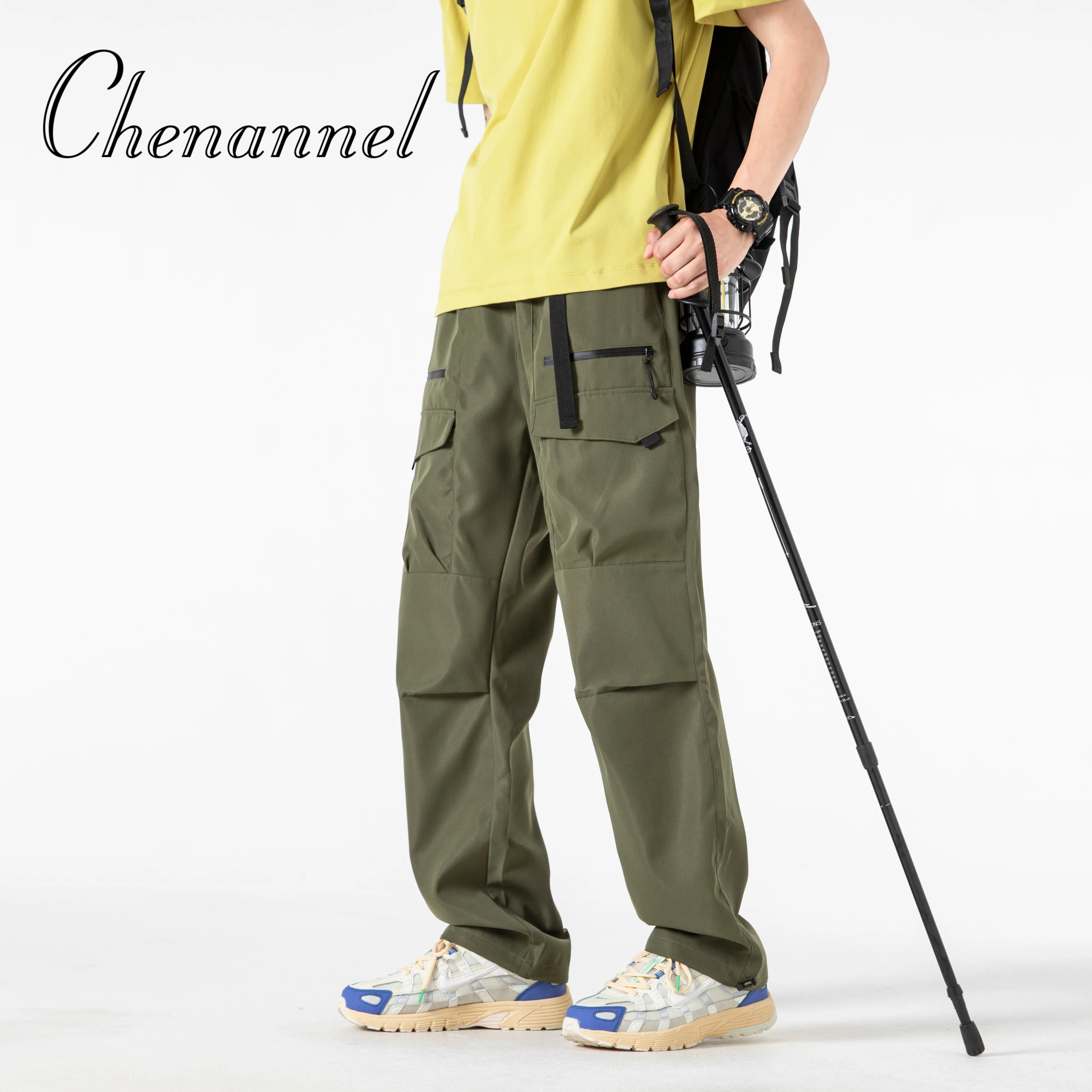 

Американские бархатные рабочие брюки для мужчин весной и осенью, свободные повседневные брюки с большими карманами для мужчин, спортивные прямые широкие брюки