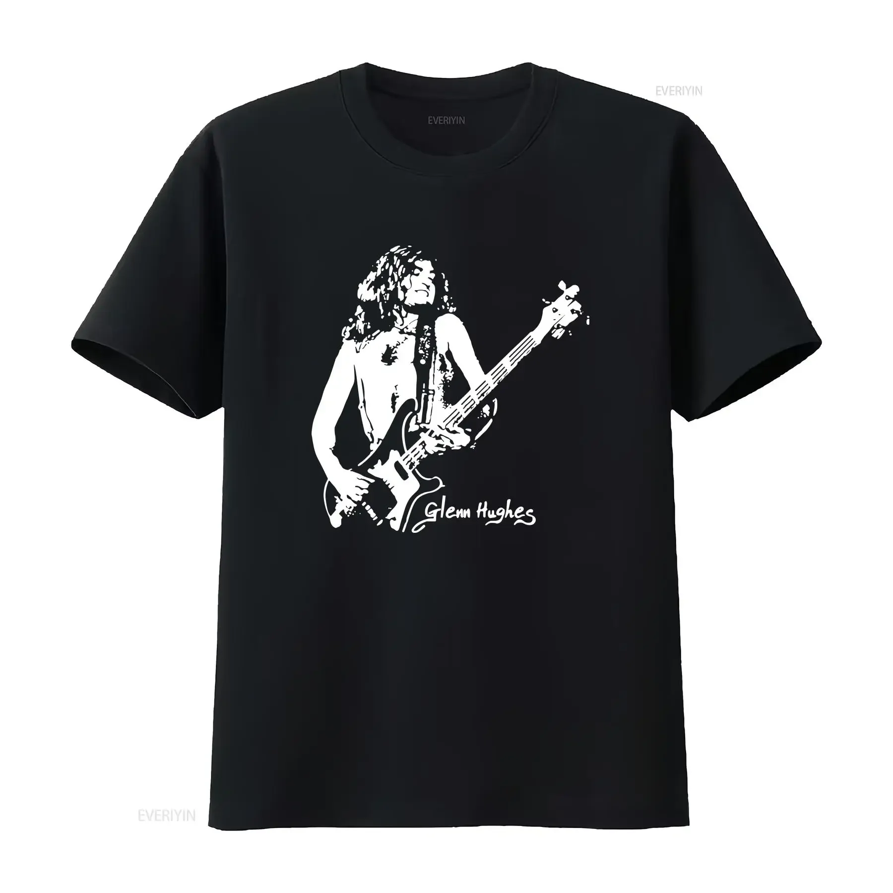 Vintage Live Glenn Hughes Guitar T Shirt Classic Black Men S 234XL H830 vintage Washed Breathable fashion Comfortable Stylish