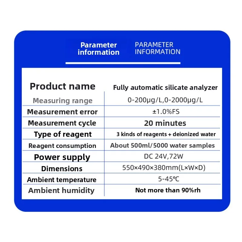 Afbeelding 7: Automatische silicaat-analysator, snelle waterkwaliteitsanalysator