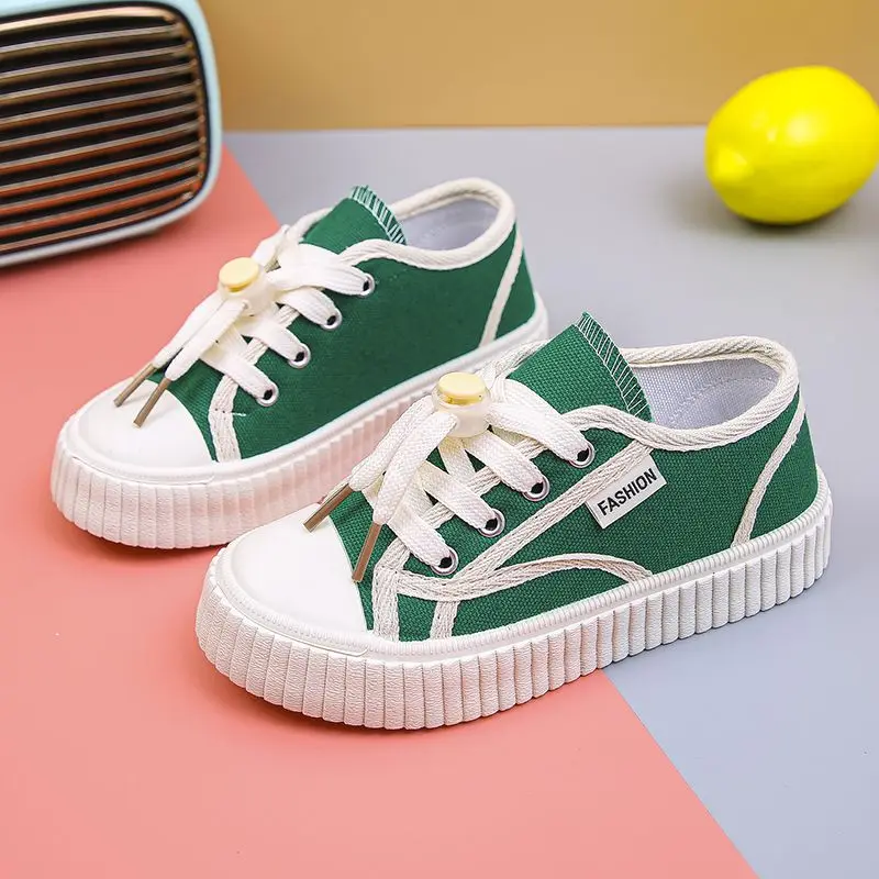 

Boys Girls Canvas Casual Sneakers Kids Lightweight Shoes for School Sports Daily Wear Spring Autumn Fashion Versatile