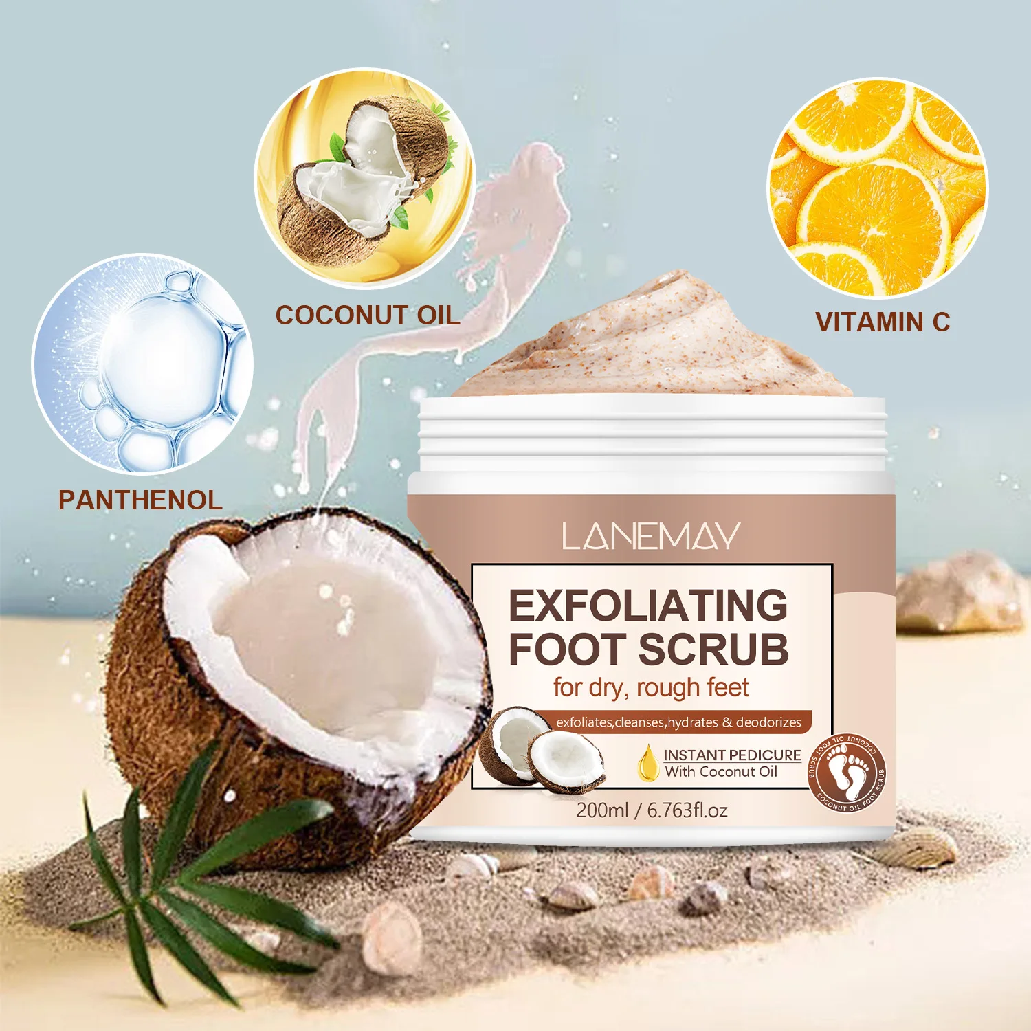 Foot Care Kit Foot Scrub & 60% Urea Cream Remove Callus Dead Skin Soften Cracked Heel Moisturizing Hand Foot Care Set