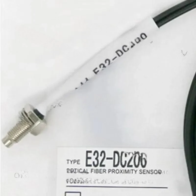 5pcs E32-ZD200 DC200 M6 Diffuse Reflection 2m Line Optical Fiber Sensor Optical Fiber Amplifier Line