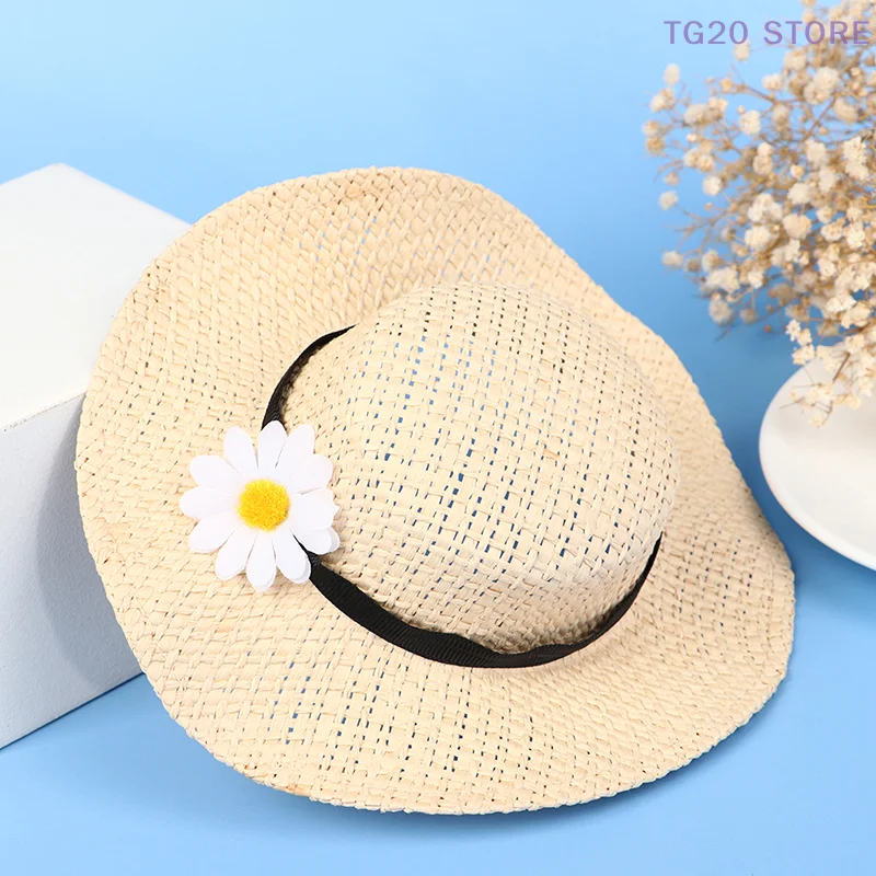 18 Inch Doll Girls Summer Sun Hat Straw Hat Baby Toys Fit 43cm Boy Dolls