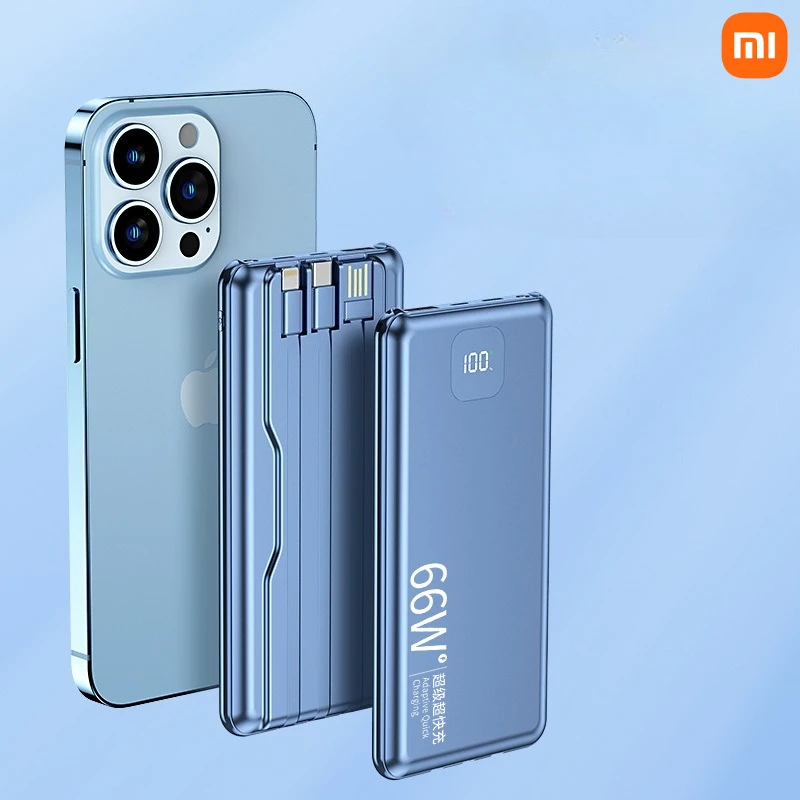 

Xiaomi 66W SuperCharge Power Bank with 20000mAh Portable Battery Pack and Built-in Charging Cable