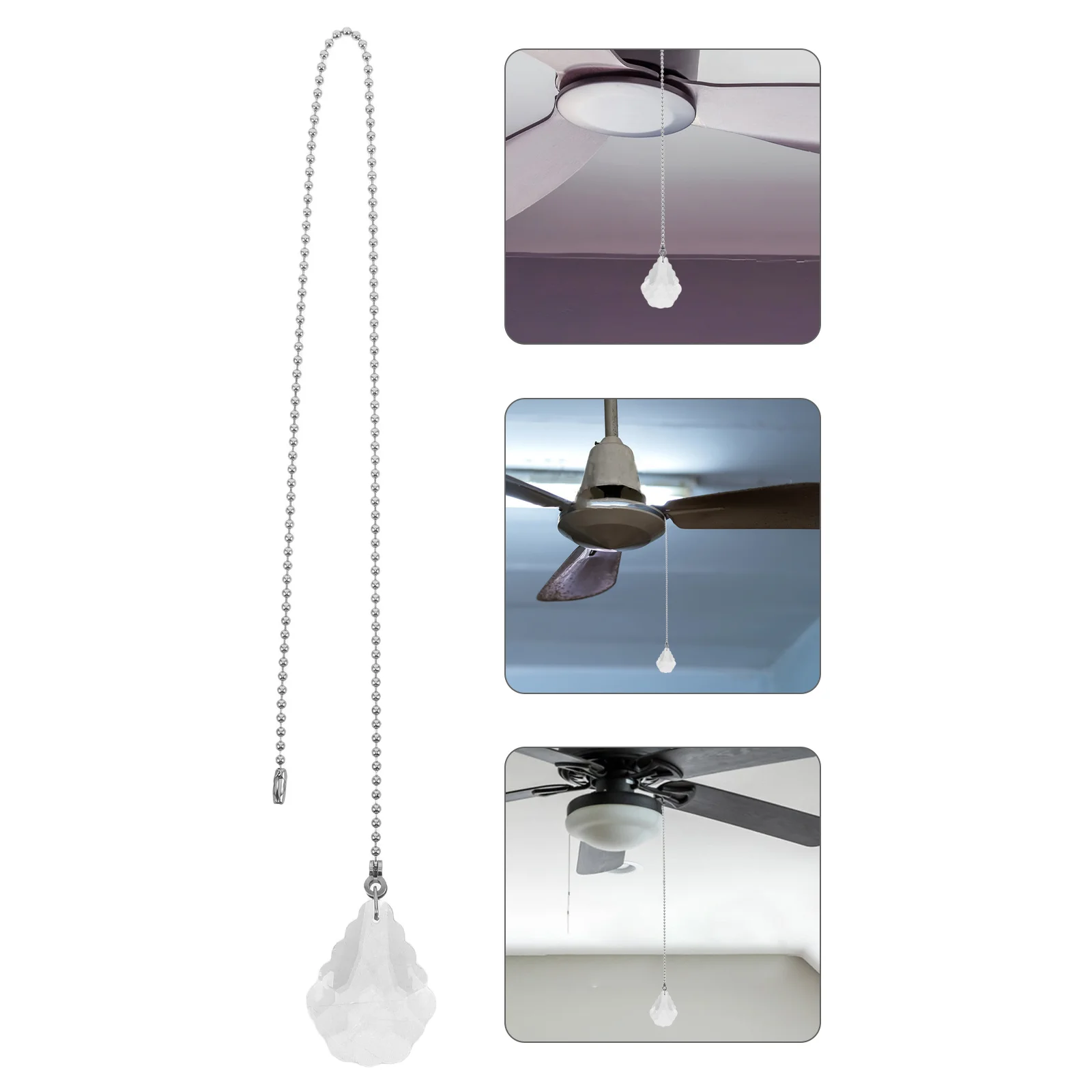 

Exquisite Crystal Hangings for Ceiling Fans and Lights Stylish Lily Circle Pendant with Reflective Prisms Lighting Decor Upgrade