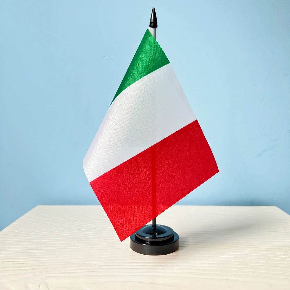 Office Desk Flag Of italy Banner The italy Cabinet Flag Display Set14x21cm