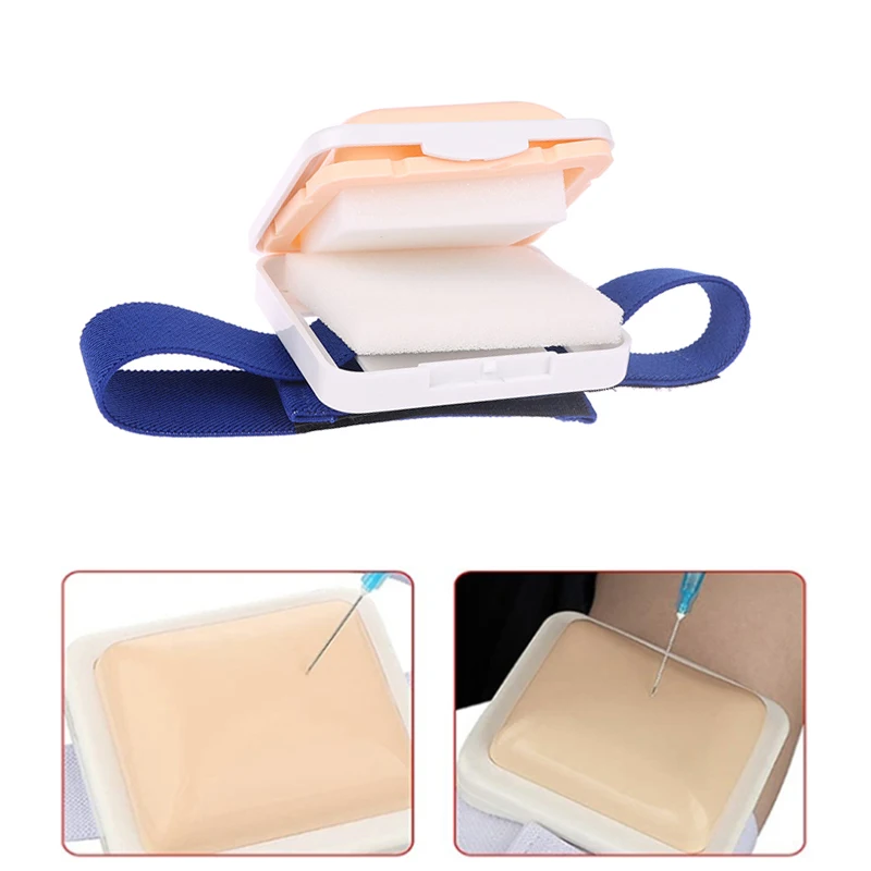 Wearable Intravenous Intramuscular Injection Training Pad IV Injection Practice Pad Venipuncture Training Injection Simulation