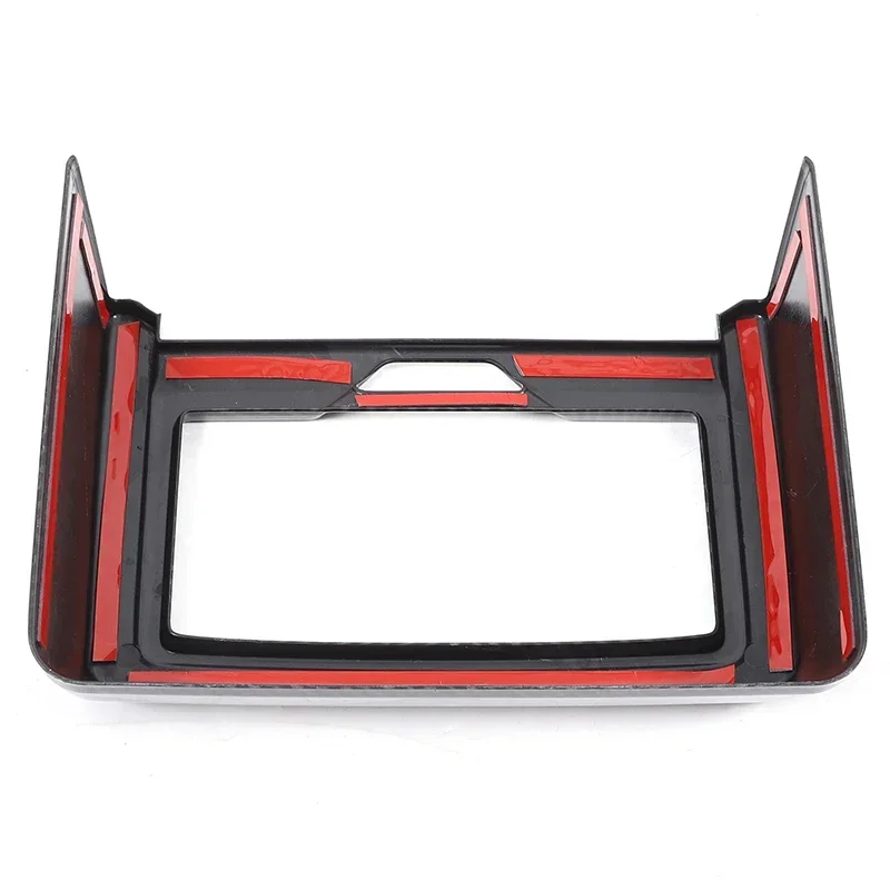 For BMW 5 Series G60 2024-2025 ABS Carbon Fiber Car Rear Seat Center Console Armrest Cup Holder Trim Cover Car Accessories