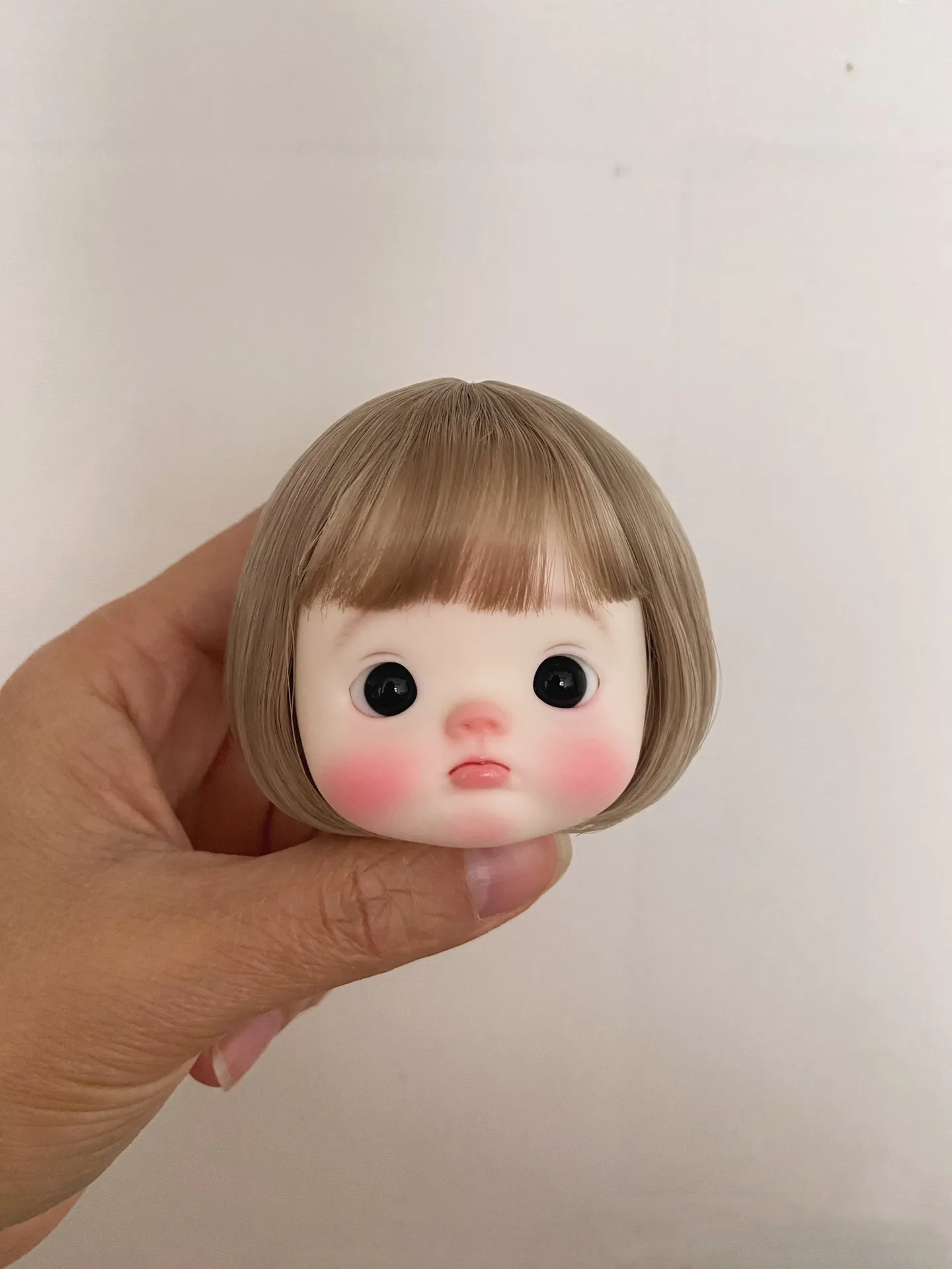 

Handicraft doll hair ob11 doll accessories, hight temperature silk mushroom head wig free shipping​