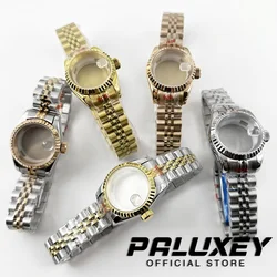NH05 26MM/28MM Five-Bead Bracelet Stainless Steel Sapphire Glass Fluted Curved Watch Case Ladies Women Fit NH05 NH06 Movement