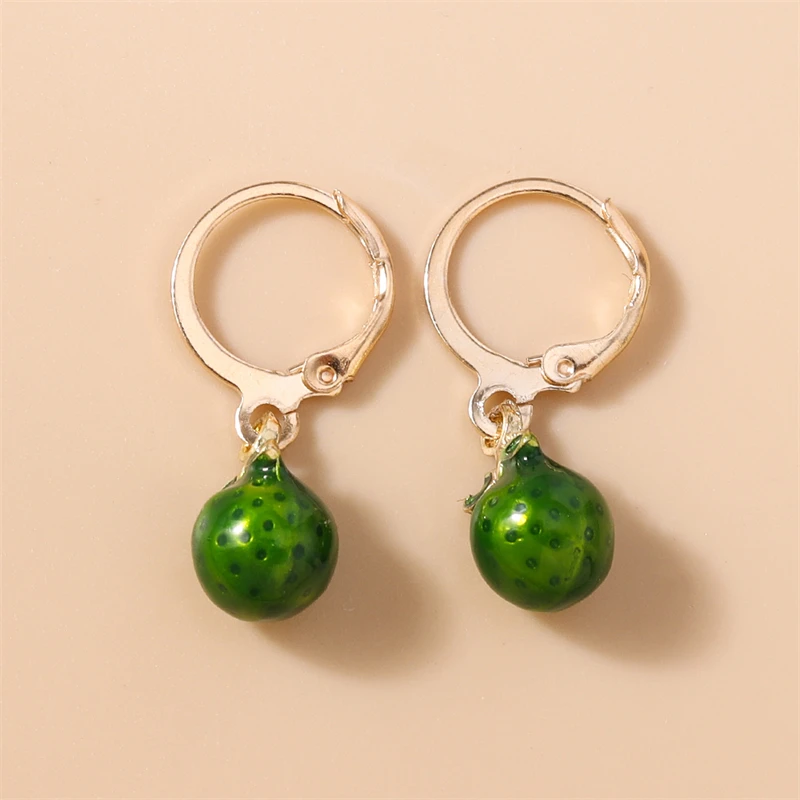 Modische Frucht-Ohrringe für Damen, Erdbeere, Apfel, Mais, Chili, Hängeohrringe, Mädchen, Party, Festival, Schmuck, Geschenke – Detail 20