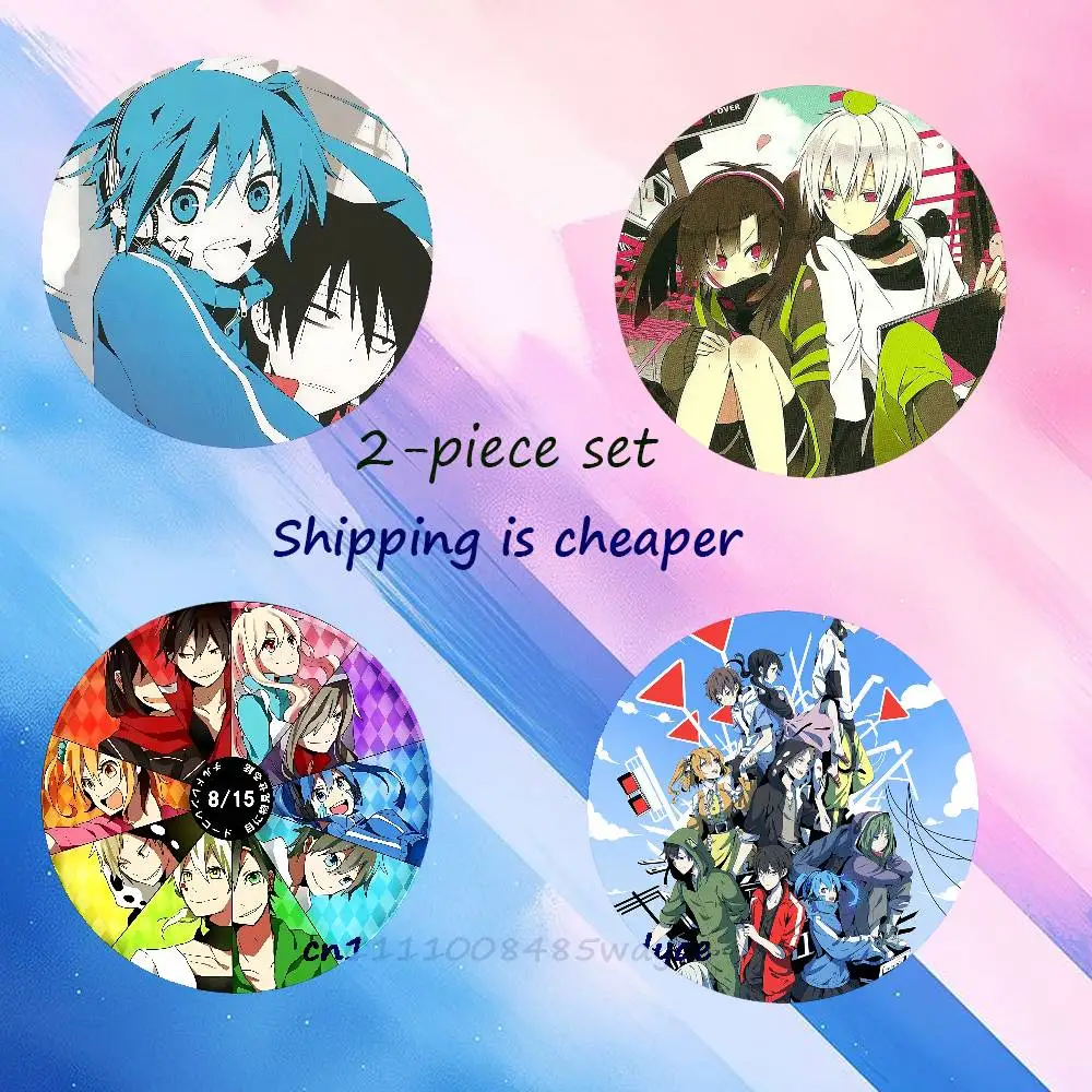 

K-Kagerou Project Anime 2-piece set Pins Backpack Clothes Jewelry Accessories Cartoon Round Brooch Button Badge Gifts