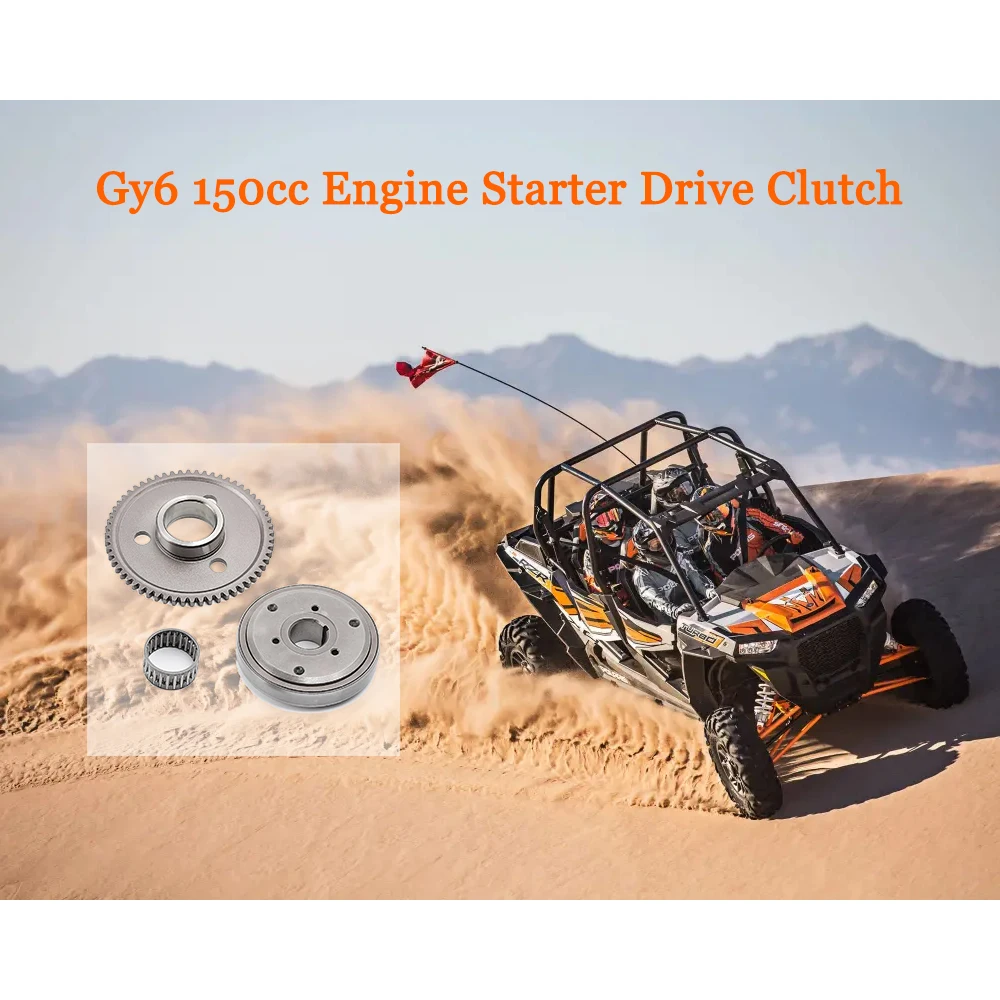 

Gy6 150cc Engine Starter Drive Clutch Compatible with Chinese GY6 152QMI 157QMJ Engine Scooter Mopeds ATV