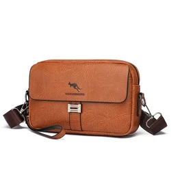 Bolsas tiracolo de couro vintage para homens, mini bolsa masculina, bolsa de ombro pequena, bolsa mensageiro, designer casual