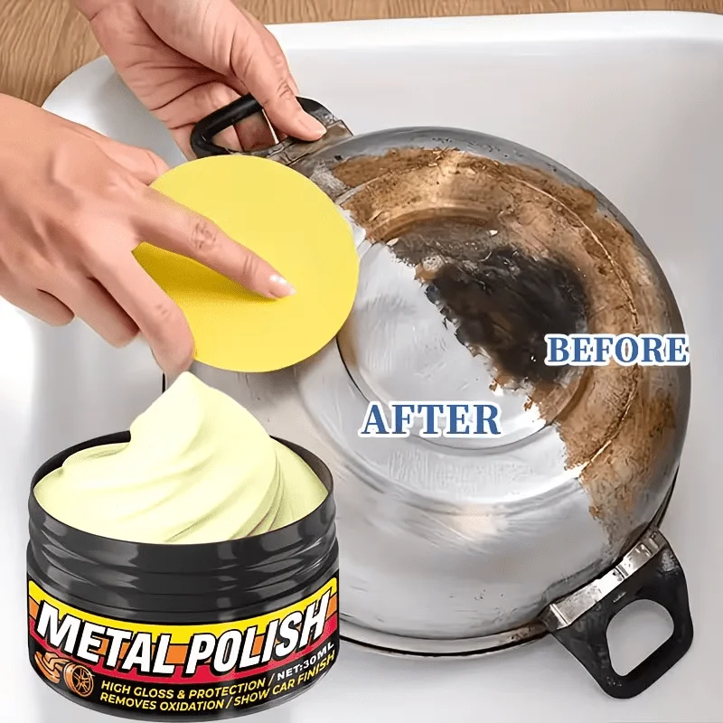 Pot Bottom Black Stain Remover Paste, clean burnt cookware, polish sink and stove surfaces