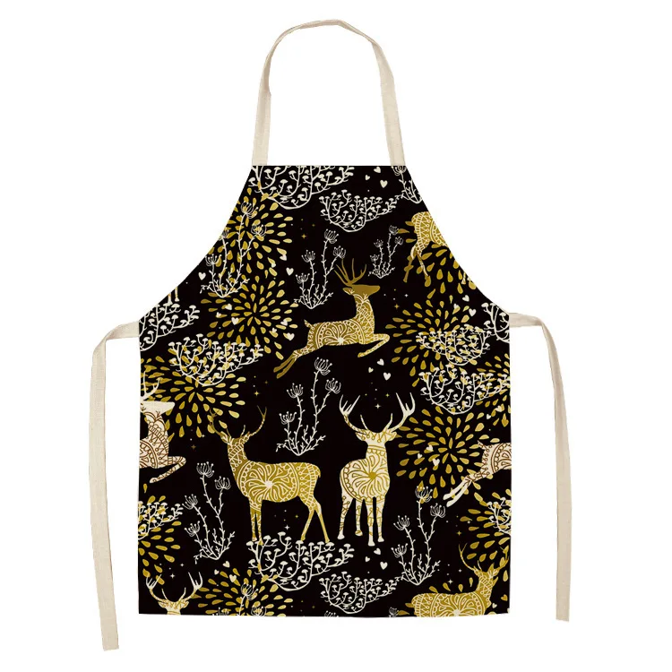 Christmas Fawn Pattern Kids Apron Home and Kitchen House Cleaning Barista Customizable