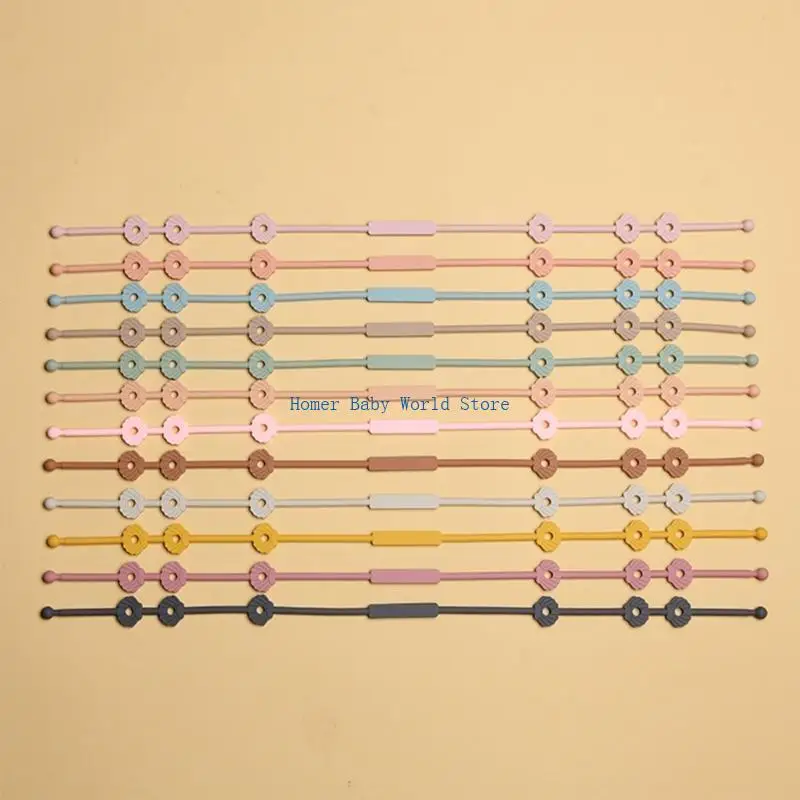 B2QD Baby Teething Toy Lost-proof Chain Pacifier Chain Strap Nursing Soother Holder