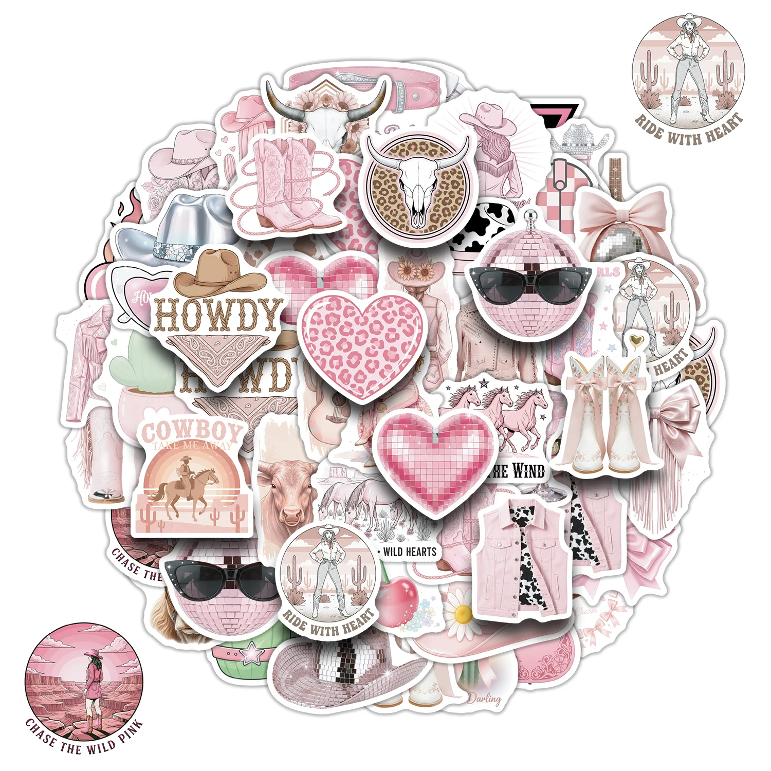 50PCS Disco Cowgirl…