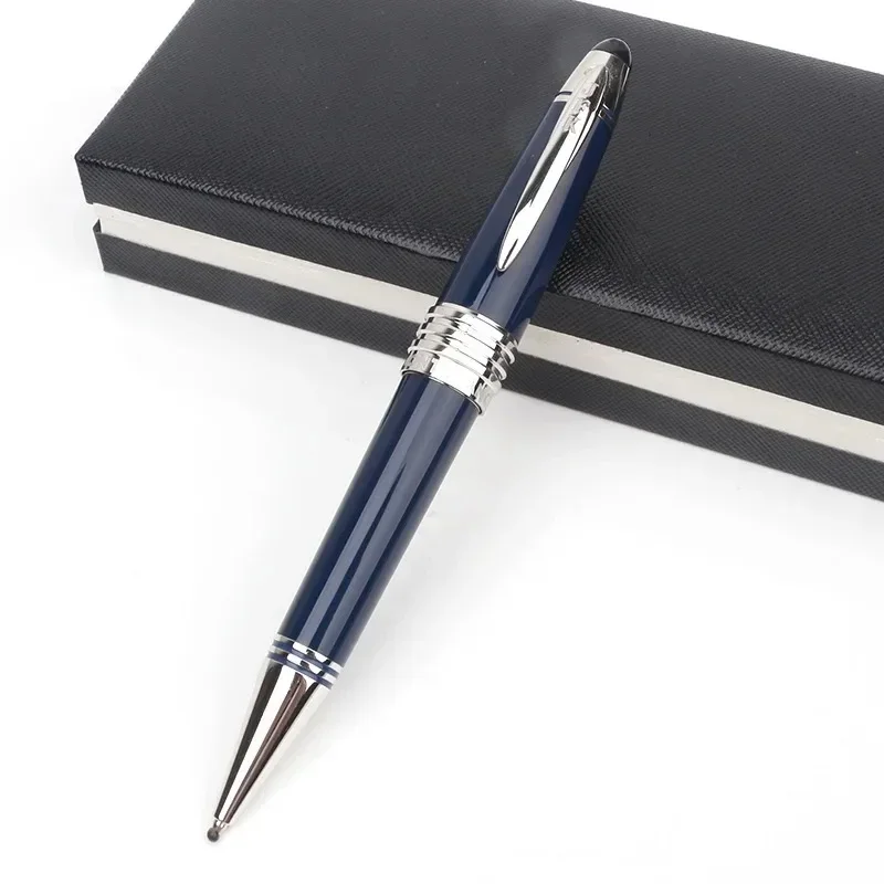 Luxury Mb John Kennedy Ballpoint Pen Metal Dark Blue Rollerball Pen with JFK Clip Serial Number Office School Stationery Gift