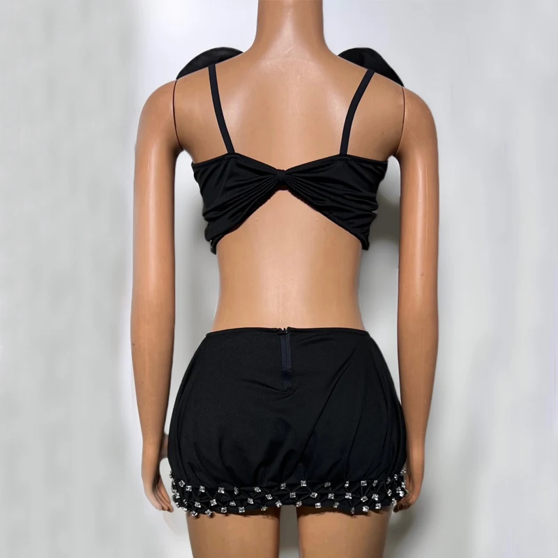 Costume de brevSexy en Tricot pour Femme, Tenue de Festival, ix, Pôle brev, Bikini, Bar, Ds Dj, Vêtements de Scène, XSaster 75