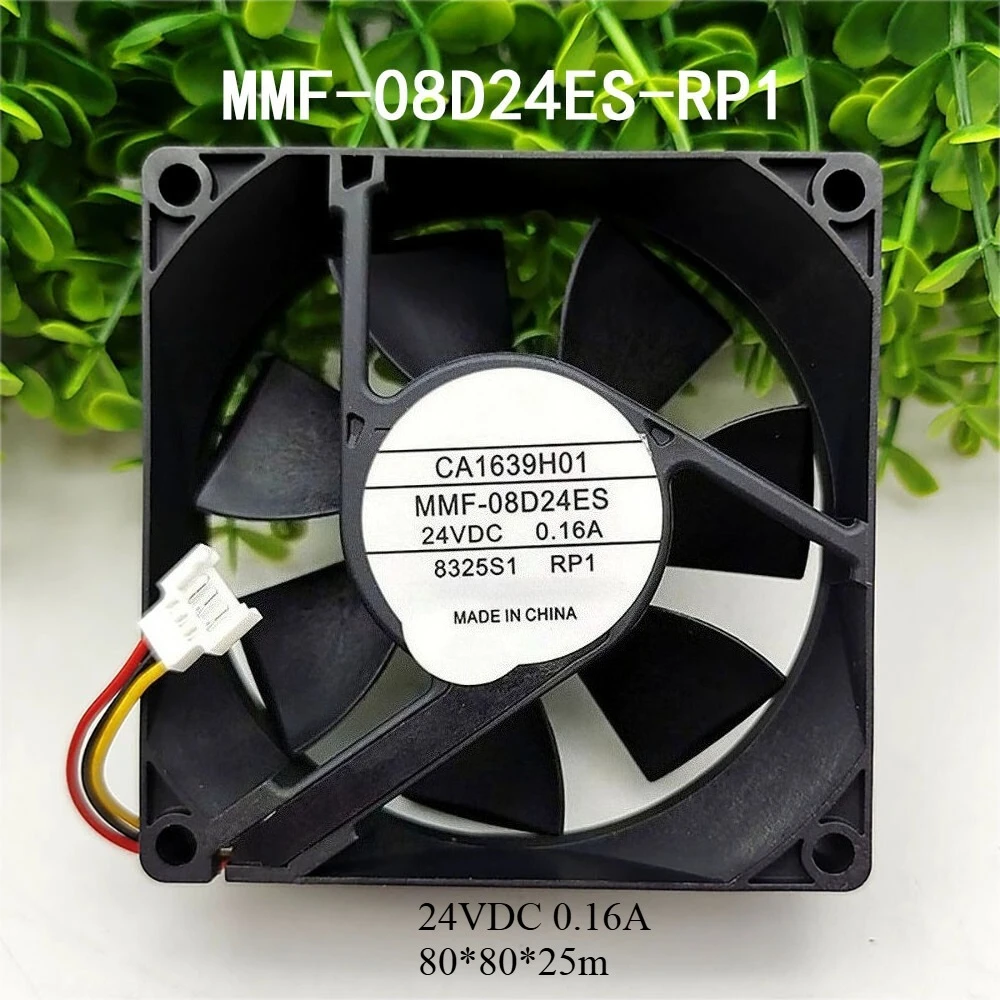 

New FOR Melco 24VDC 0.16A MMF-08D24ES-RP1 80*80*25m High-Airflow Silent Cooling Fan