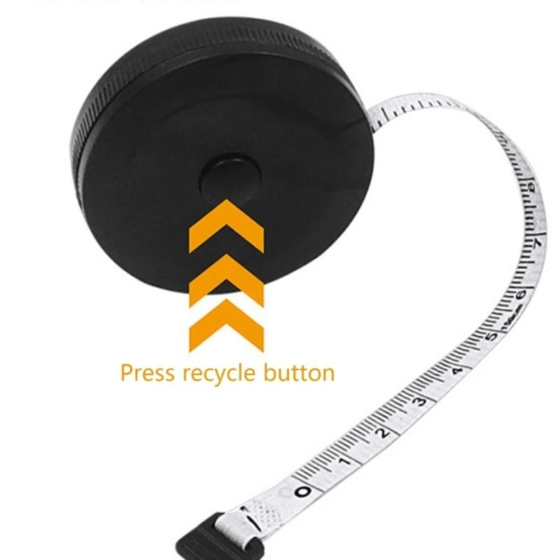 F92B Boby Tape Tape Soft Tape Measure Retractable Double Scale Tape Tailor Penguasa 150cm/60in Tape Meter Meteran Tape