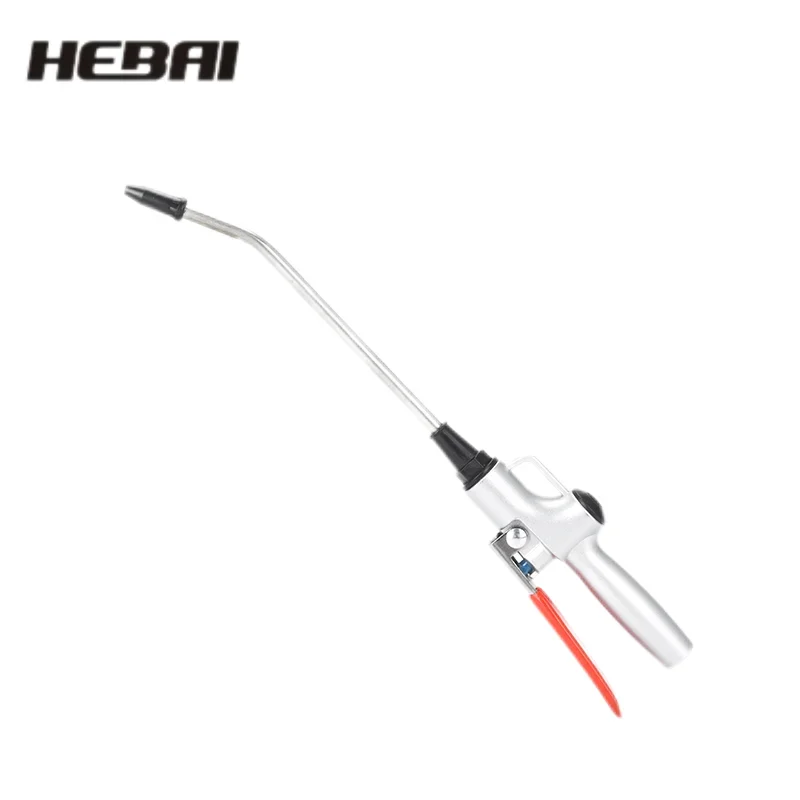 HEBAI Pneumatic Air Dust Blowing Gun Air Blow Gun Metal Air Dust Gun Angled Bent Nozzle Pistol Grip Pneumatic High Pressure