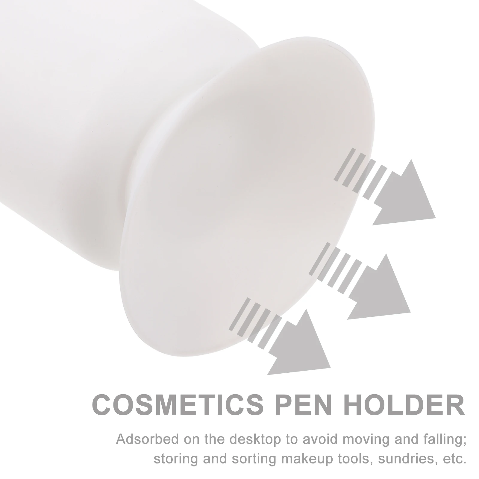 

Silicone Suction Cup Holder for Makeup Brush Pencil Case White Desktop Container Pen Holder Cosmetics Grooming Stationery