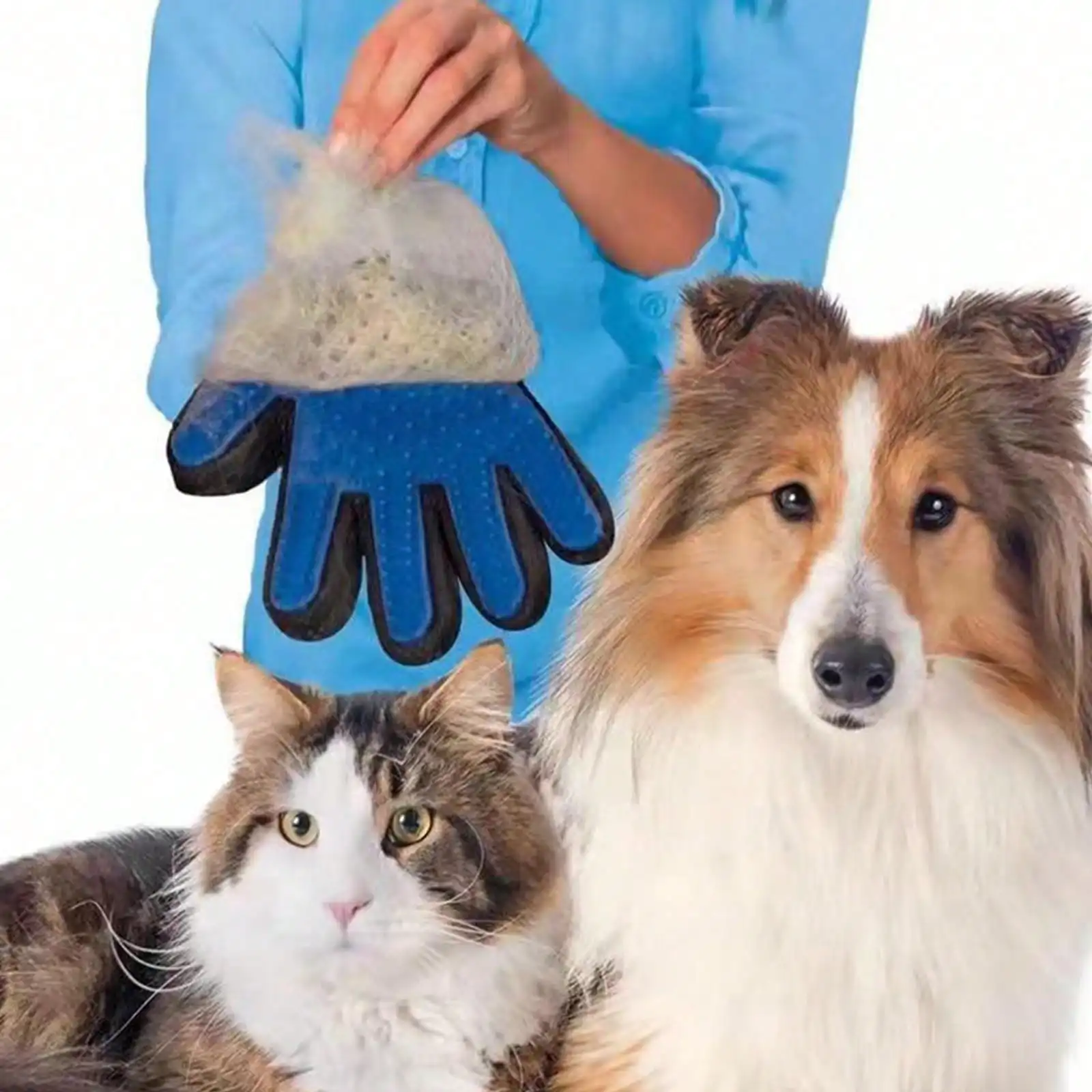 1pc Pet Grooming Glove Brush, Suitable for Hair Removal of Dogs and Cats, with Massage and Exfoliating Functions