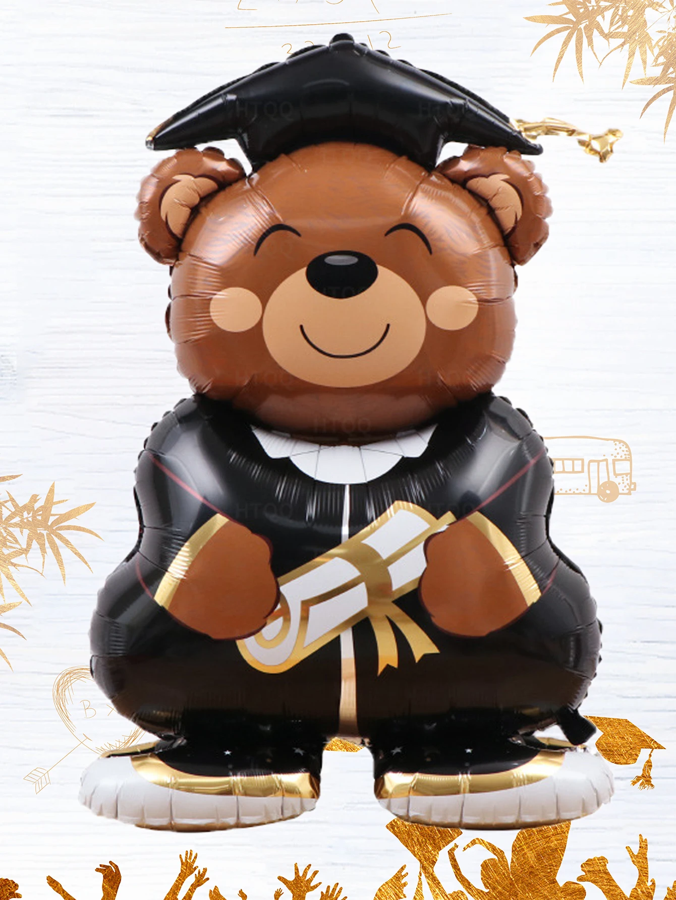 1pc 150cm Large Stand Graduation Brown Bear Doctor Balloons Graduation Party Decorations Balloon