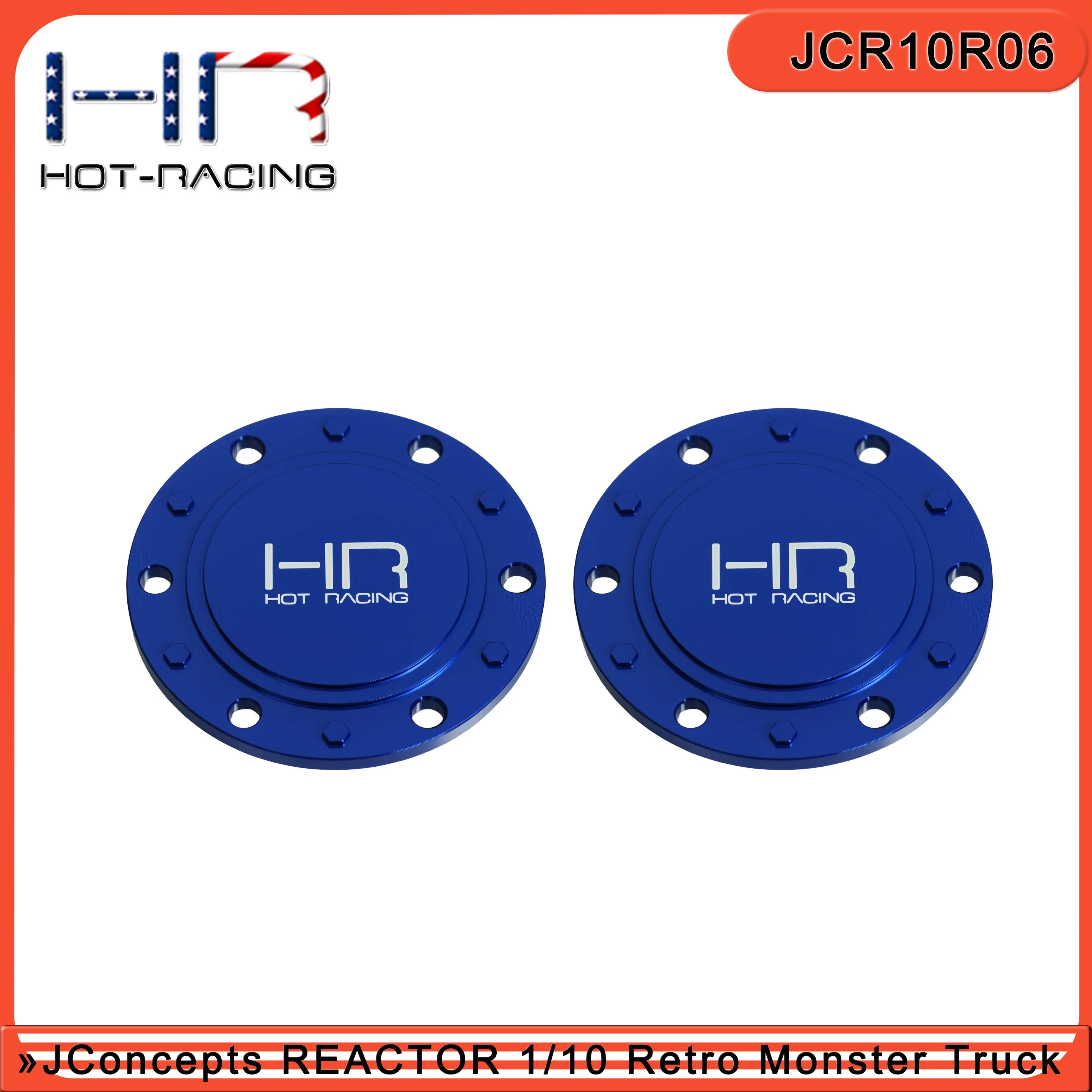 Hot Racing JConcepts Reactor Aluminum Hub Retainer Caps (Pair)