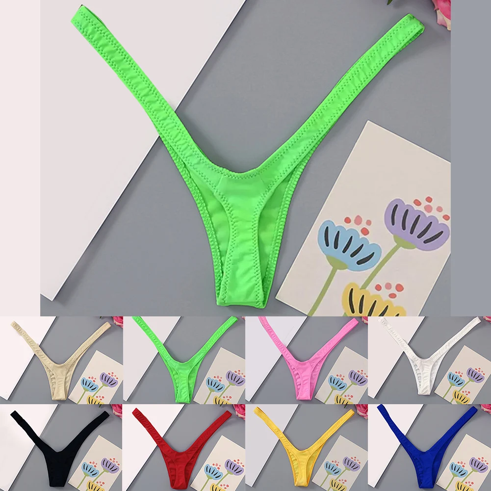 Black Sexy Low Rise Basic Solid Color Thong Basic Underwear Applicable For Female Brand New Condition Comfortable Fit