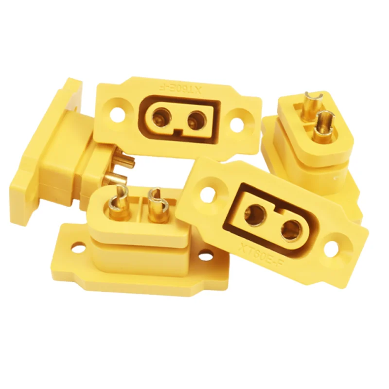 5pcs / 10pcs XT60E-F Female Plug Large Current Gold/Brass Ni Plated Connector Adapter Power Battery Connecting for RC Model