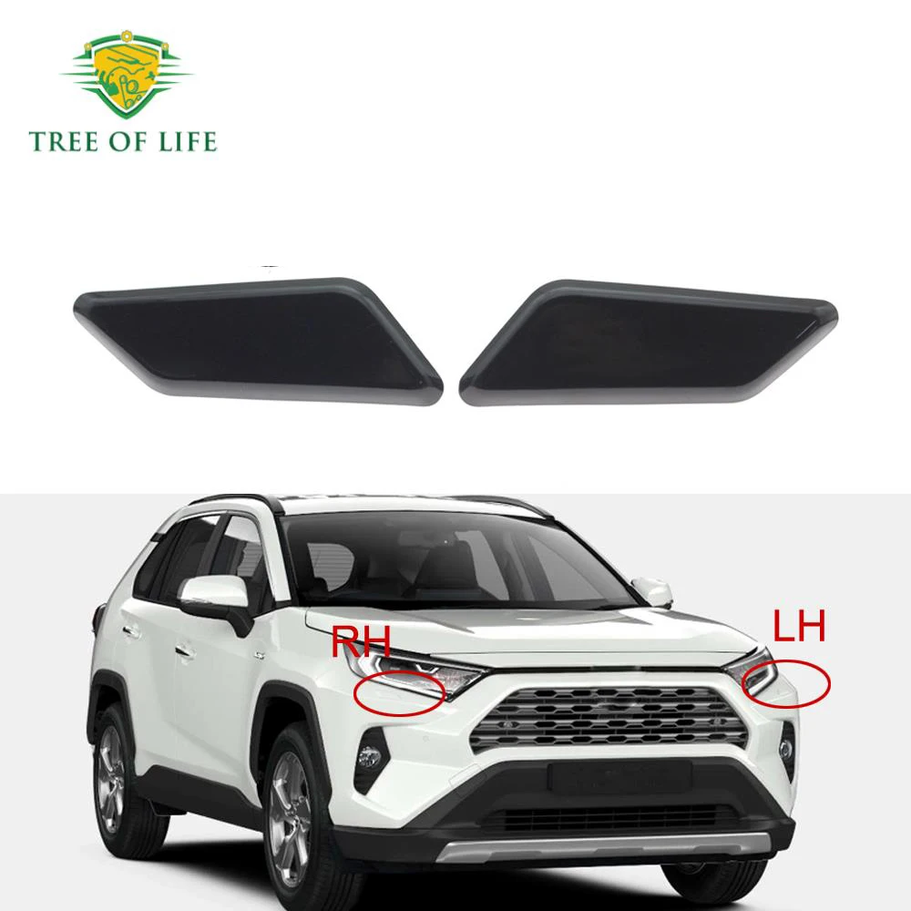 Front Headlight Washer Cover Headlamp Spray Nozzle Jet Cap For Toyota RAV4 5 XA50 2018 2019 2020 2021 8535442010 8535342010