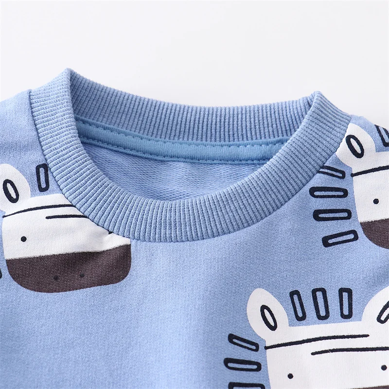 Jumping Meters 2-7T New Arrival Animals Print Boys Girls Sweatshirts Autumn Spring Kids Clothes Hot Selling Shirts Tops Baby