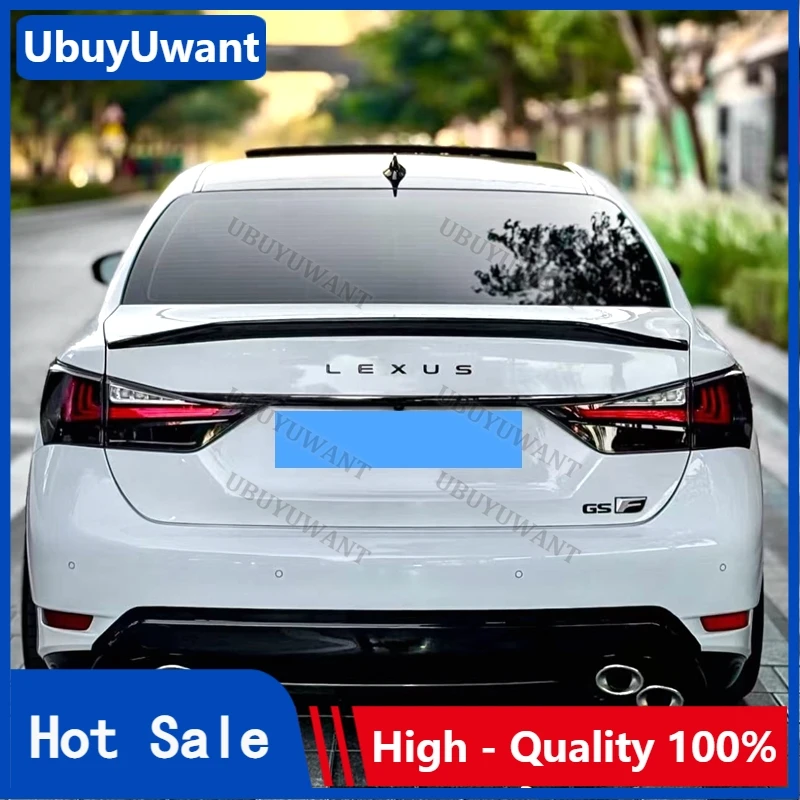 

Углеродное волокно для LEXUS GS 350 300 450 13-16 автомобильный задний спойлер, сплиттер, глянцевый черный задний багажник, крышка для губ, крыло