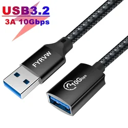 USB Extender Cable 10Gbps Extension Cable USB3.2 USB3.0 Flash Drive Cable for PC Keyboard Webcam GamePad Data USB OTG HUB Cord