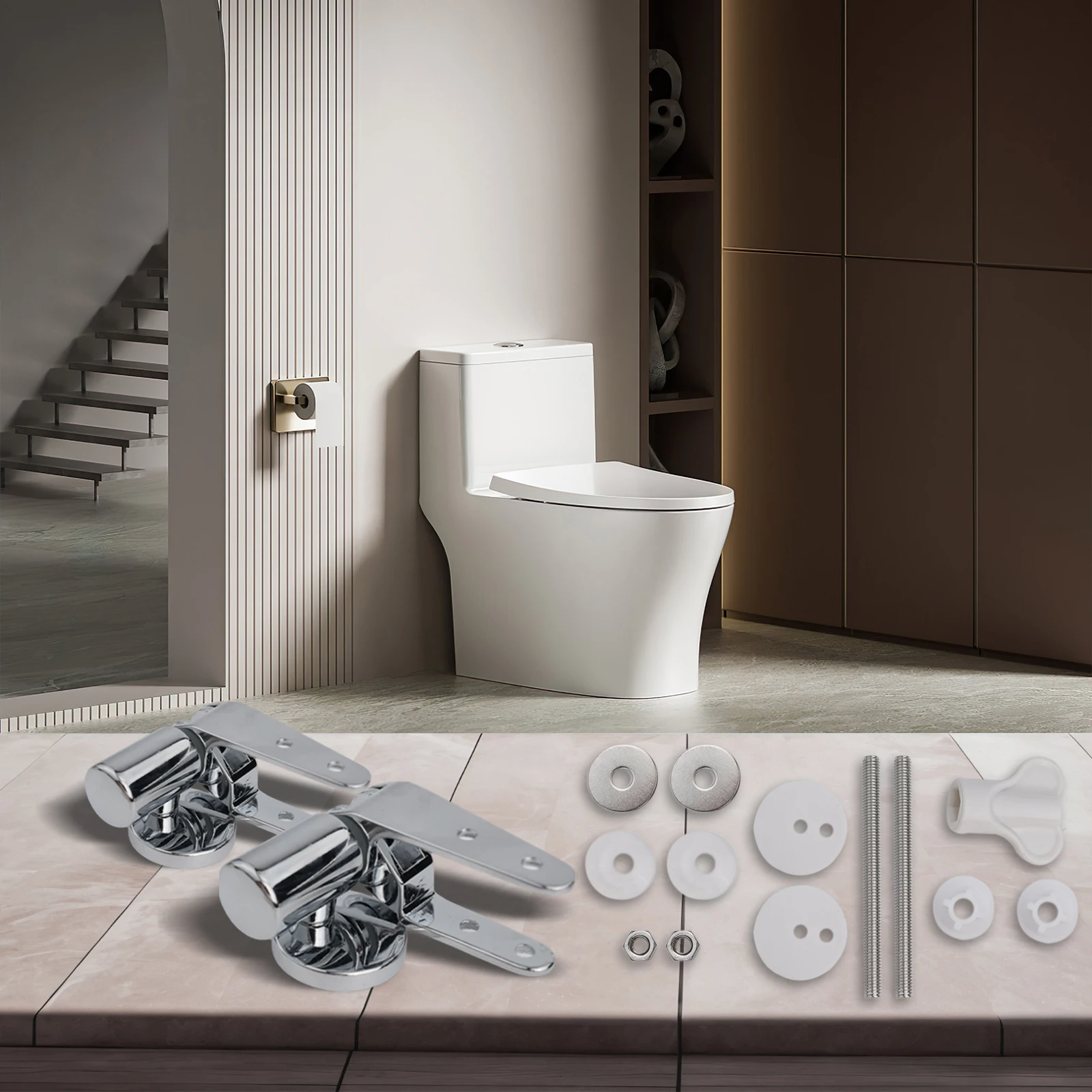 Soft Close Hinges Toilet Lid Hinge Set 1 Set Accessories Replacement Zinc Alloy Bathroom Accessories Fittings Hinge