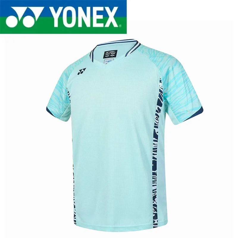 YONEX Men's and Women's Badminton Training Quick Drying T-shirt Sports Short Sleeved Competition Dress