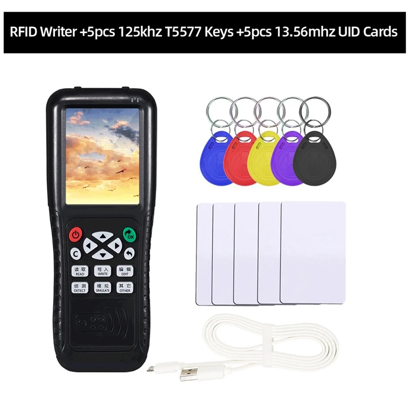 The New RFID Copier With Full Decode Function Smart Card Key NFC IC ID Duplicator Reader Writer (T5577 Key UID Card)