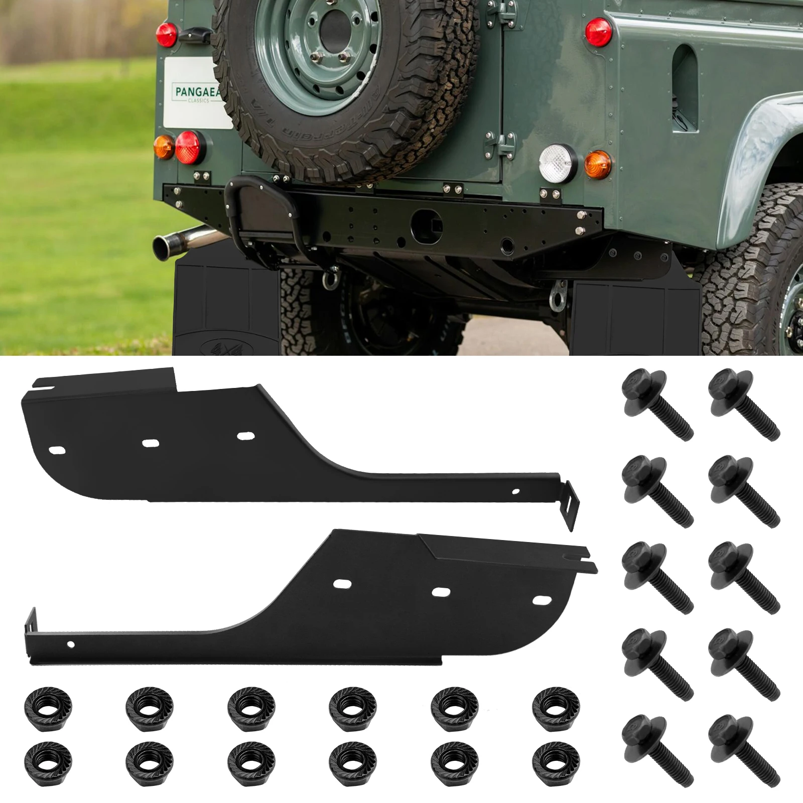 

2Pcs For Land Rover Defender 110 130 1990-2016 Pair of Rear Mudflap Brackets MTC8358/57 LH&RH Fender Bracket Auto Exterior Parts