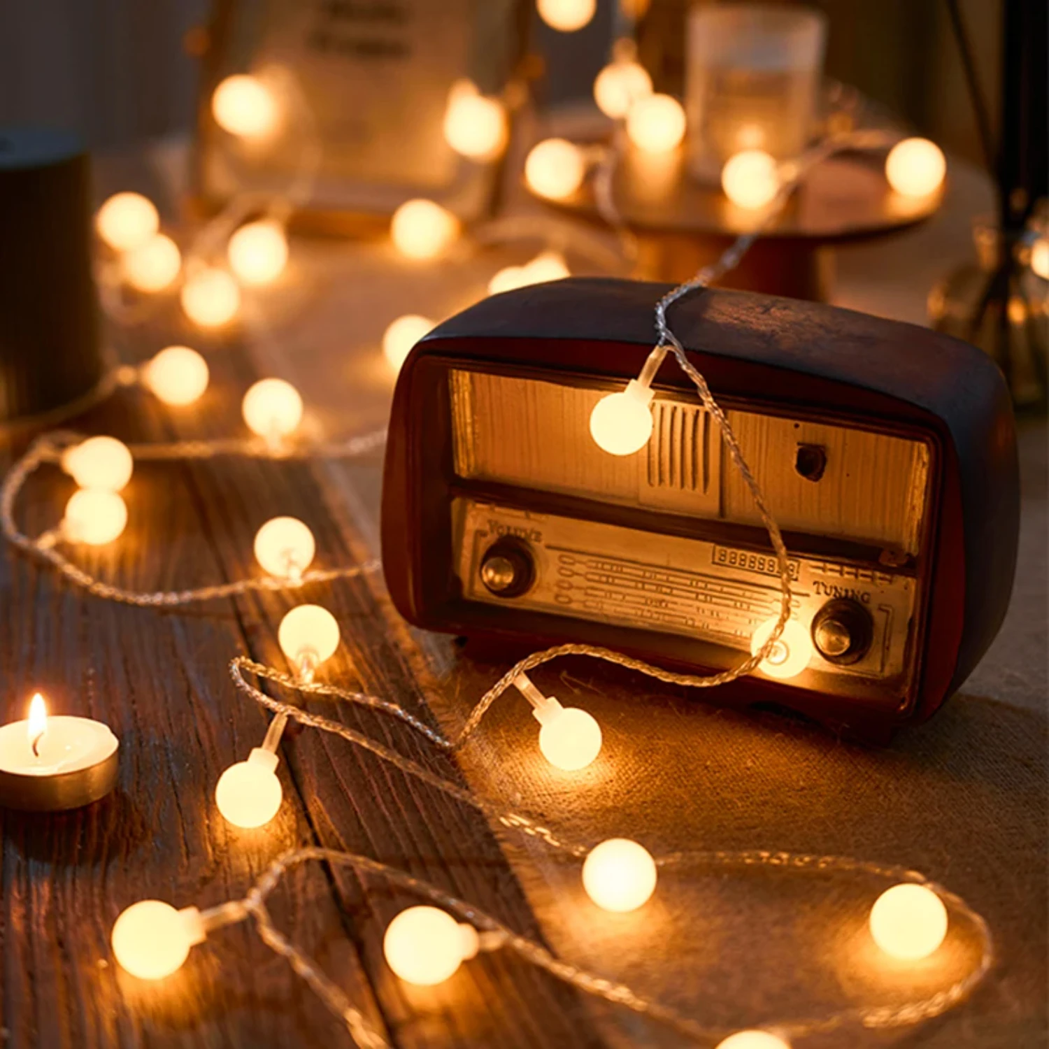 Guirnalda de luces LED para decoración de árbol de Navidad, luz de hadas para fiesta de boda, lámpara de decoración de jardín, luz de festón de año, novedad