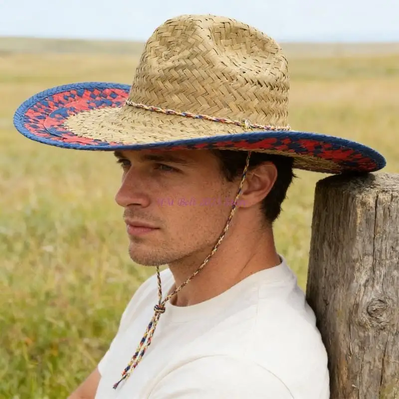 49ME Fashionable Oversized Sun Hat Features Delicate Color Detail For Summer Wear