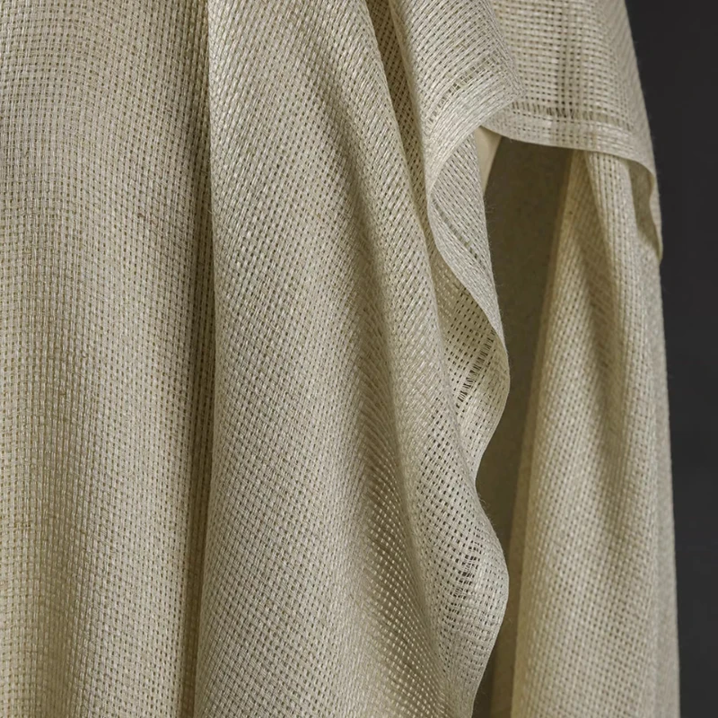 

Retro Apricot Distressed Linen Fabric Stir Fried Texture Skirt Jacket Half Skirt DIY Clothing Design Home Decoration Fabric